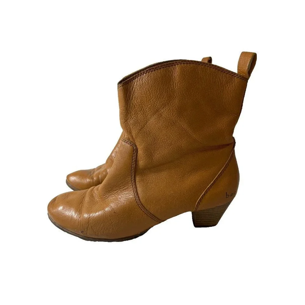 Boc Women's Western Tan Leather Ankle Pull Up 2
